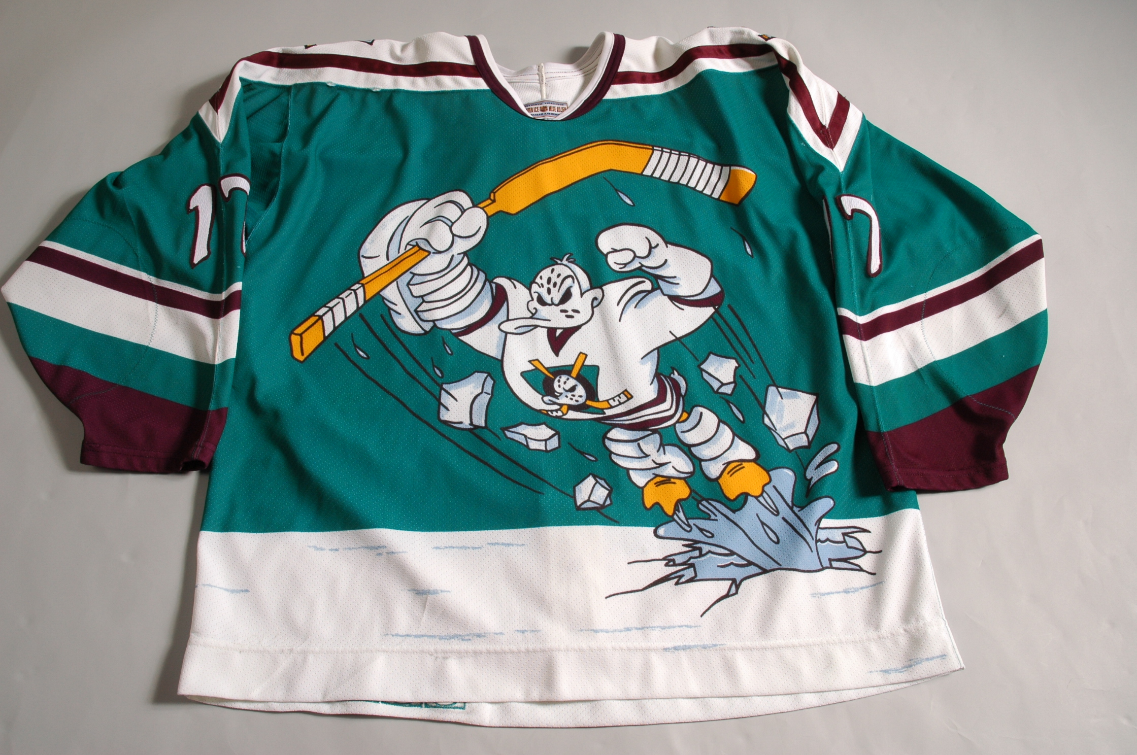 Paul Kariya Mighty Ducks Of Anaheim CCM Pro Jersey 52 (NHL, Fight Strap)