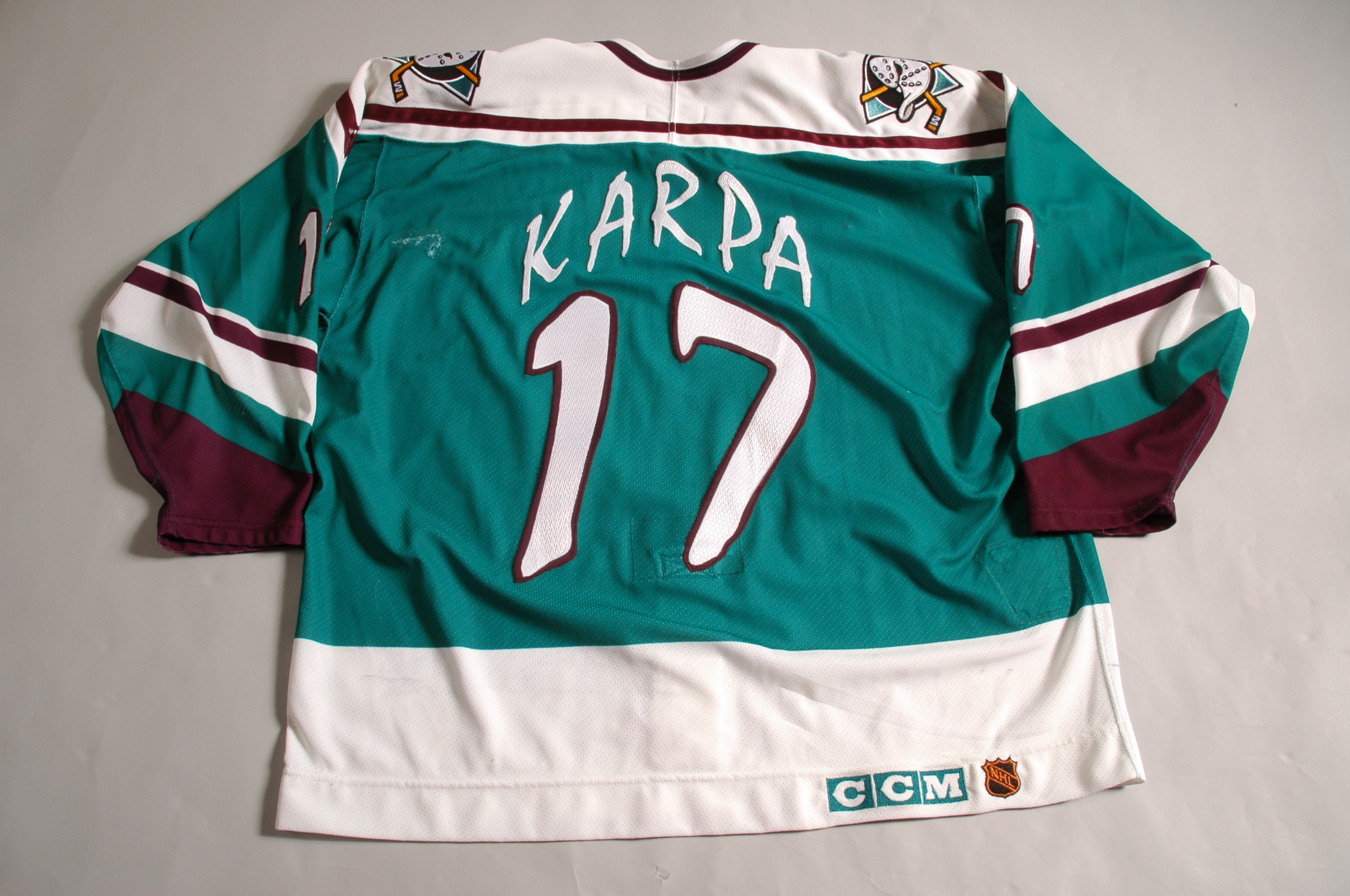 1994-96 ANAHEIM DUCKS STARTER JERSEY (AWAY) L