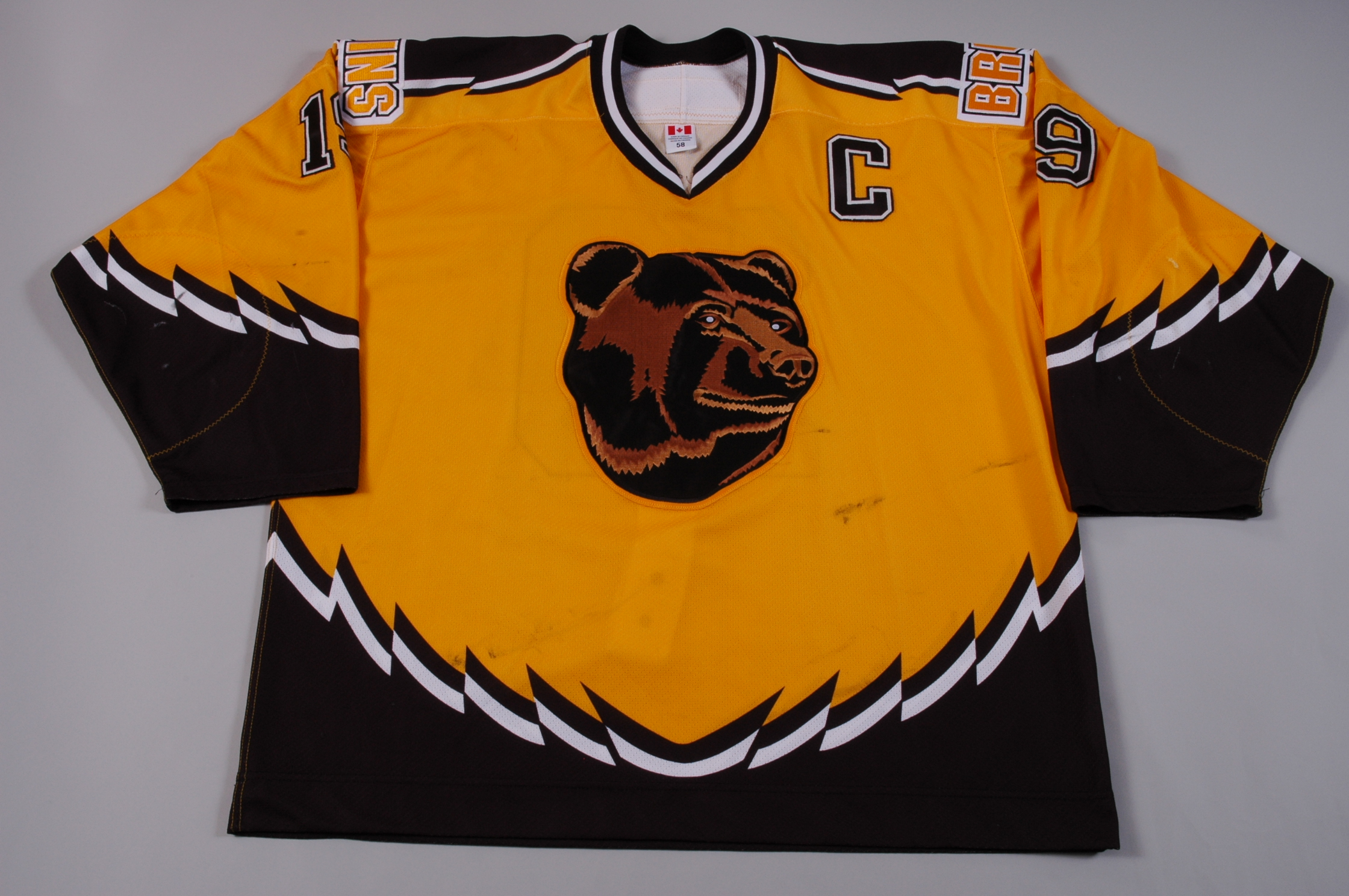 boston bruins gold jersey